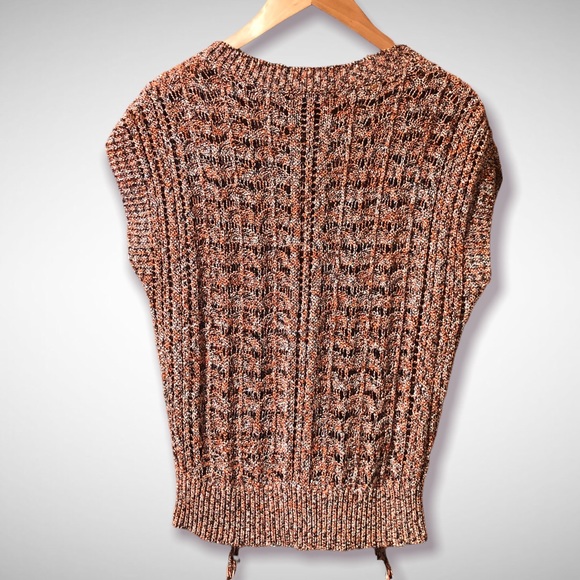 MARCIANO MOIRÉ KNITTED TOP WITH FRINGES - Picture 5 of 10